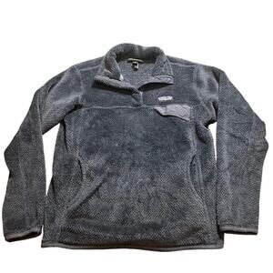 Patagonia Re-Tool Snap-T Fleece Jacket Women Medium Gray Polartec Sherpa Outdoor